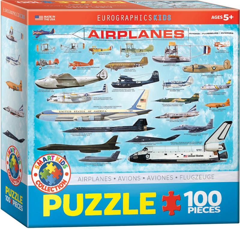 PUZZLE - Kids Airplanes 100PC,6100-0086